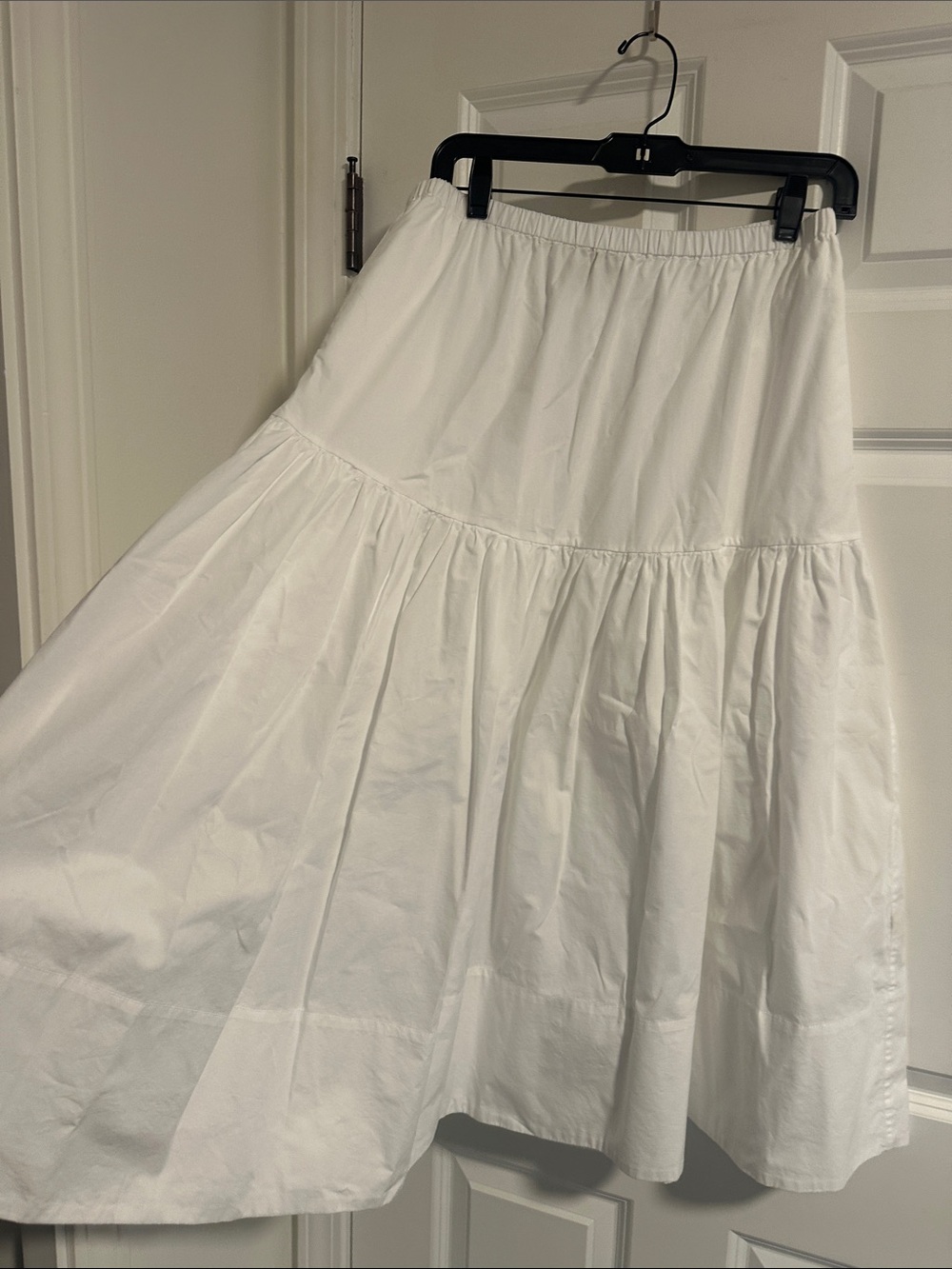 NWT Shaina Mote Gilot Cotton Maxi Skirt in Salt White Bright size M - Picture 5 of 11